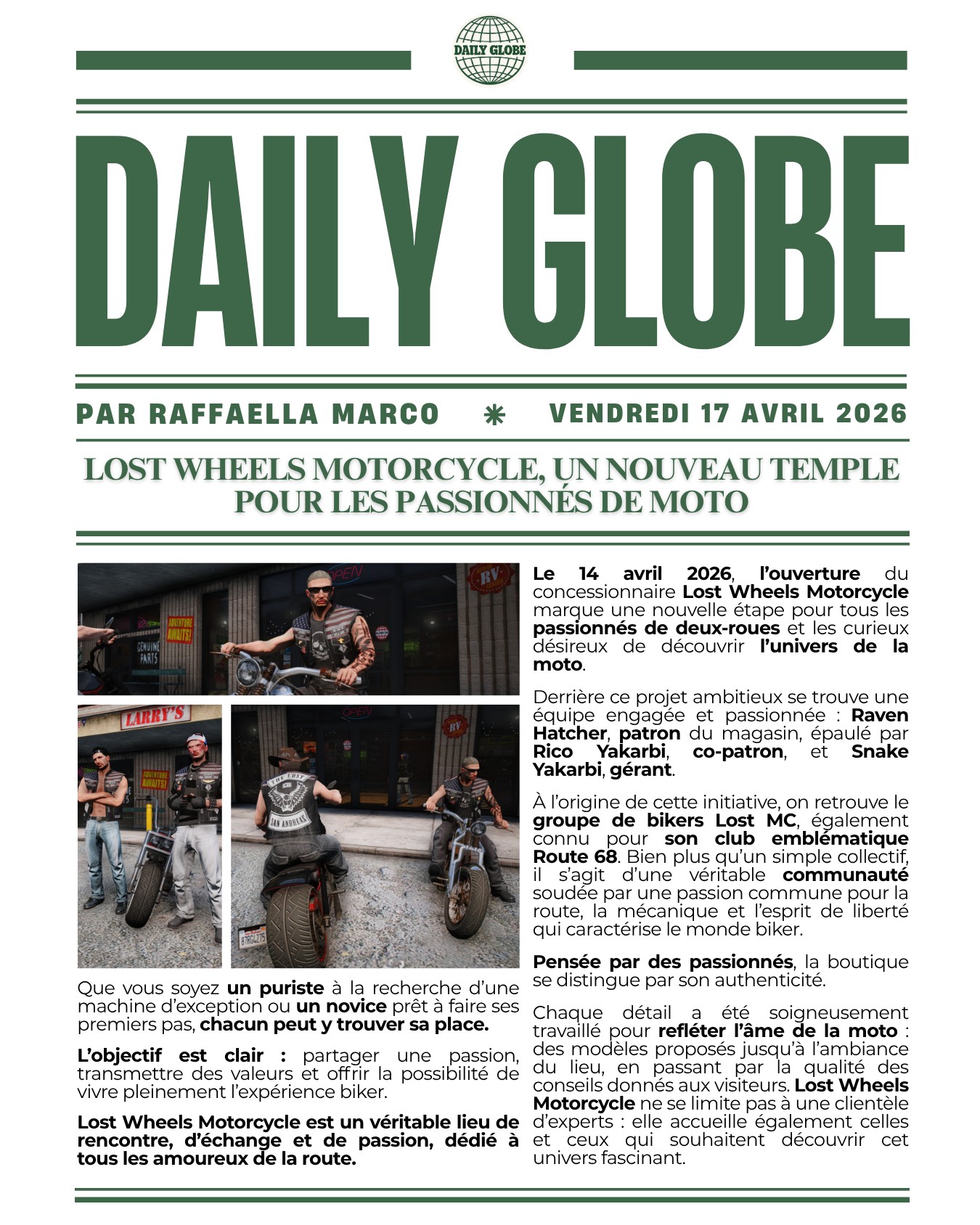 📰 Ouverture d'un concessionnaire moto