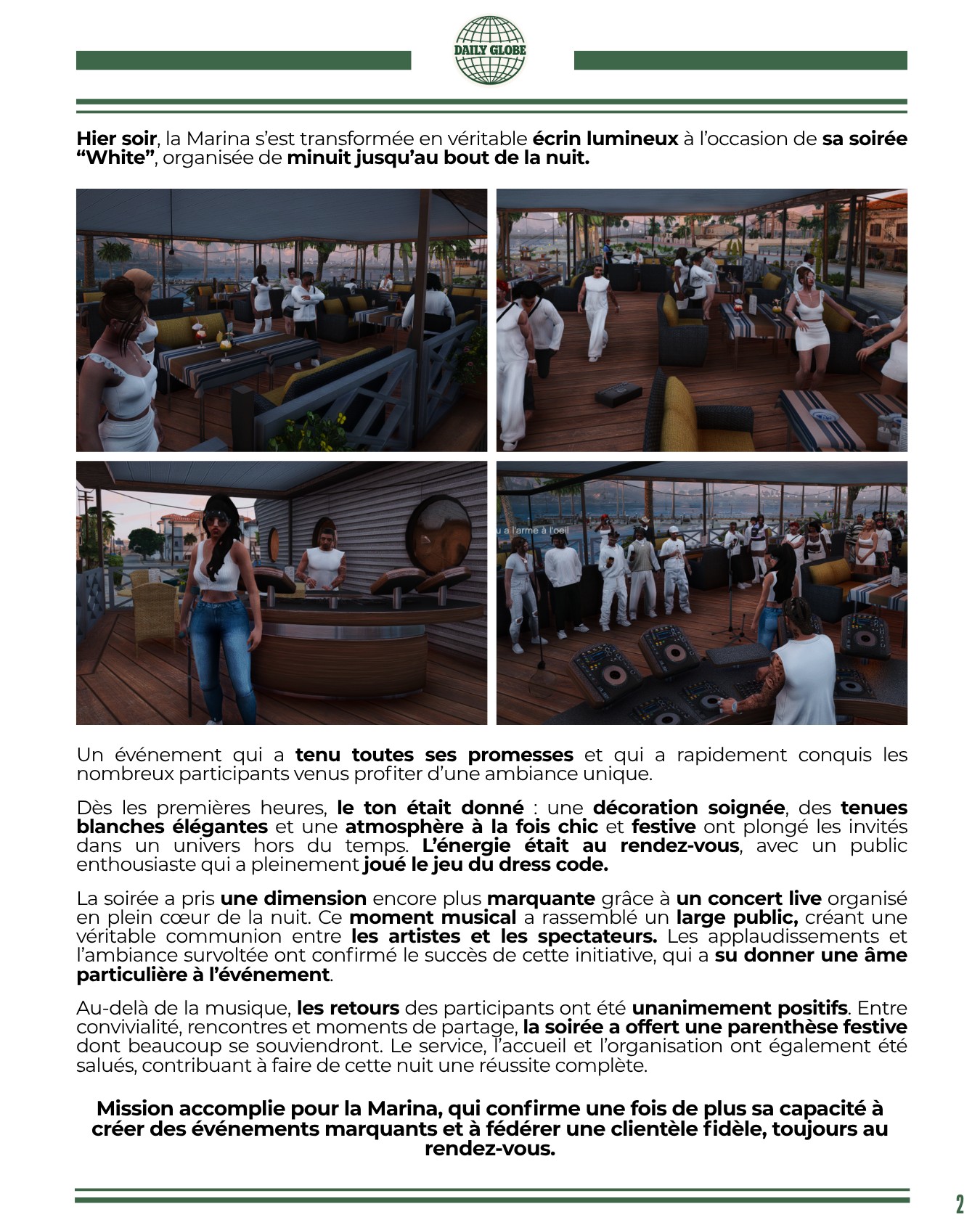 📰 Une soirée réussie pour la Marina